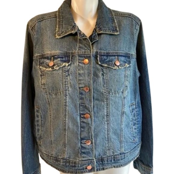 NWOT New Universal Thread Blue Denim Cotton Jacket Size‎ XL. Pre-loved - Picture 1 of 16